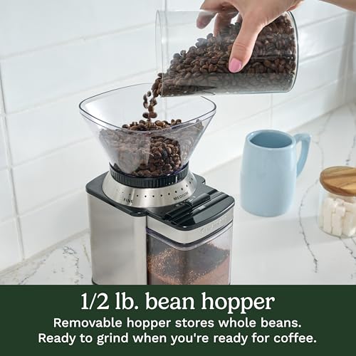 Cuisinart Coffee Grinder, Electric One-Touch Automatic Burr Coffee Grinder with 18-Position Grind Selector, Cup Size Selector for 4 – 18 Cups, DBM-8P1, Black Stainless - My Kitchen Products