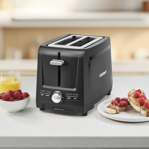 Cuisinart Core Collection 2-Slice Toaster | Extra-Long Slots for Artisan Bread, Bagel | High-Lift Quickview™ | Single Slice & Defrost Function | +30sec Toast Boost | Removable Crumb Tray, Black - My Kitchen Products
