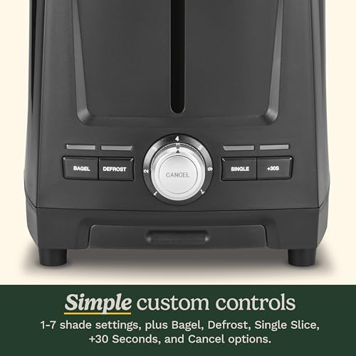 Cuisinart Core Collection 2-Slice Toaster | Extra-Long Slots for Artisan Bread, Bagel | High-Lift Quickview™ | Single Slice & Defrost Function | +30sec Toast Boost | Removable Crumb Tray, Black - My Kitchen Products