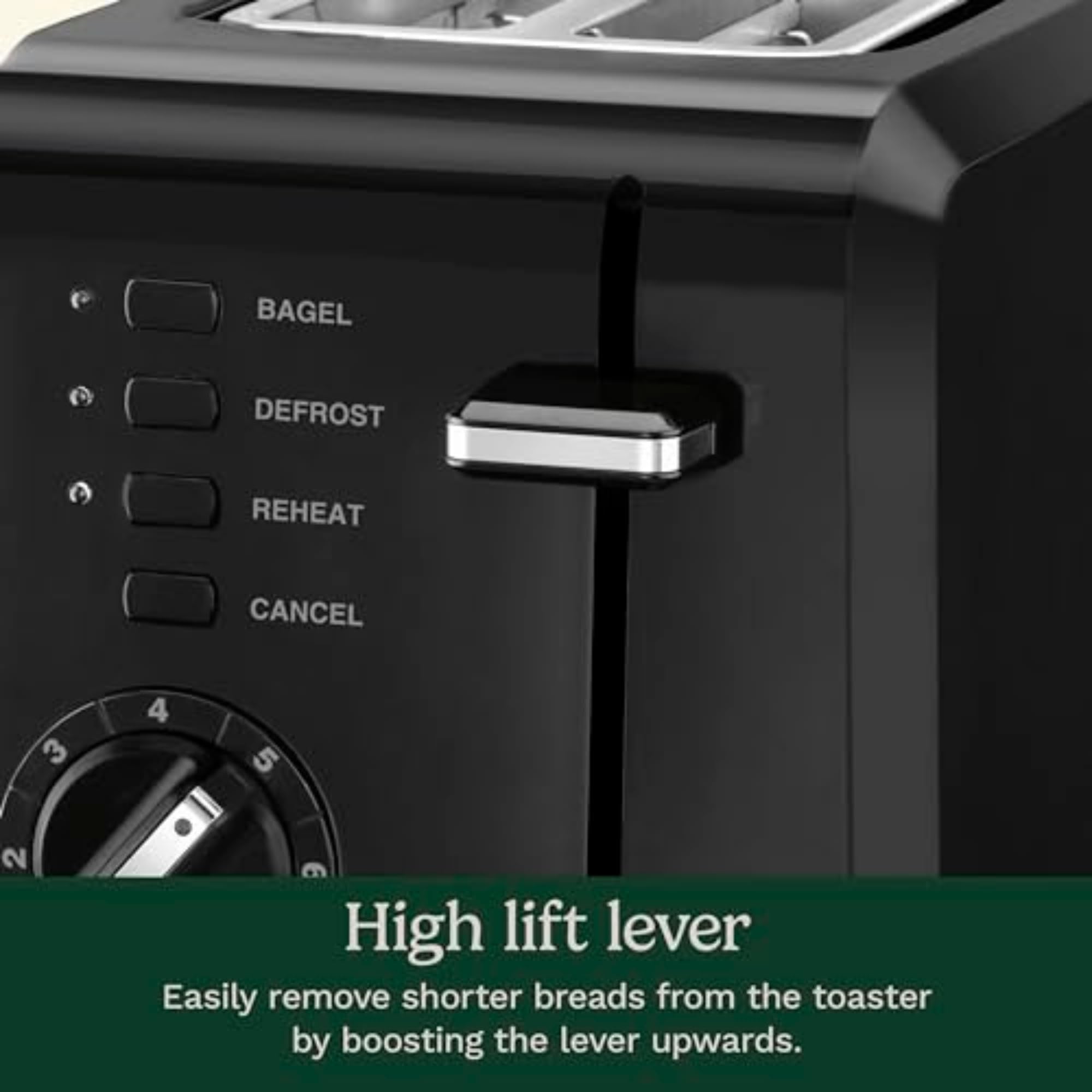 Cuisinart CPT-122BK 2-Slice Compact Plastic Toaster, Slots for Bagels & Bread, 7 Shade Settings, Cancel/Defrost/Reheat Functions, Removable Crumb Tray, Small Kitchen Appliance for Home & Office, Black - My Kitchen Products