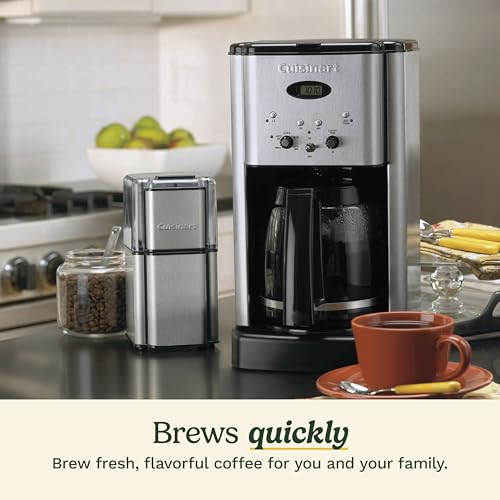Cuisinart DCC-1200P1 Brew Central 12-Cup Programmable Coffeemaker Coffee Maker, Carafe, Brushed Chrome - My Kitchen Products