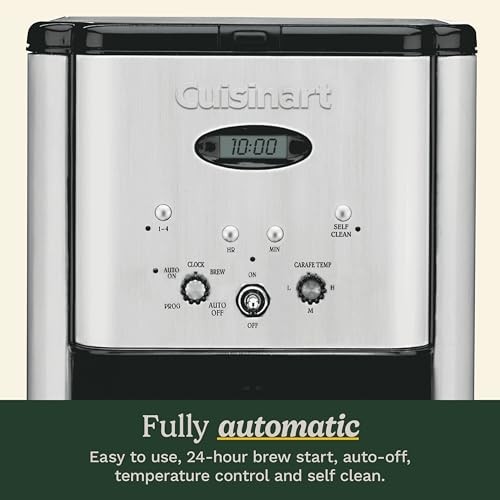 Cuisinart DCC-1200P1 Brew Central 12-Cup Programmable Coffeemaker Coffee Maker, Carafe, Brushed Chrome - My Kitchen Products