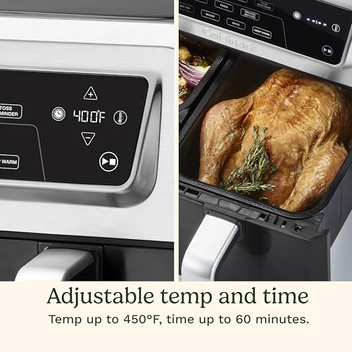 Cuisinart Dual Basket Air Fryer, 2-4.25 QT Baskets, Total 8.5 QT, 4 Functions Air Fry, Roast, Bake and Keep Warm, Features Sync Finish and Sync Settings, Toss Reminder, Auto Warm Mode and Auto-Pause - My Kitchen Products