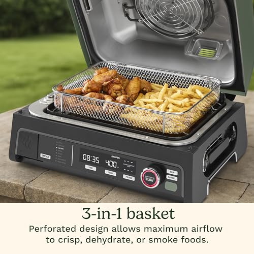 Cuisinart FlavorBoost™ 8-in-1 Outdoor Electric BBQ Grill & Portable Smoker, Air Fryer Grill Combo with Smart Probe, Smoke Drawer, 154 sq. in., Patio & Balcony Grill for Apartments, CEG-1302 - My Kitchen Products