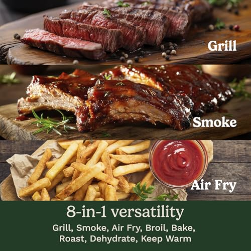 Cuisinart FlavorBoost™ 8-in-1 Outdoor Electric BBQ Grill & Portable Smoker, Air Fryer Grill Combo with Smart Probe, Smoke Drawer, 154 sq. in., Patio & Balcony Grill for Apartments, CEG-1302 - My Kitchen Products