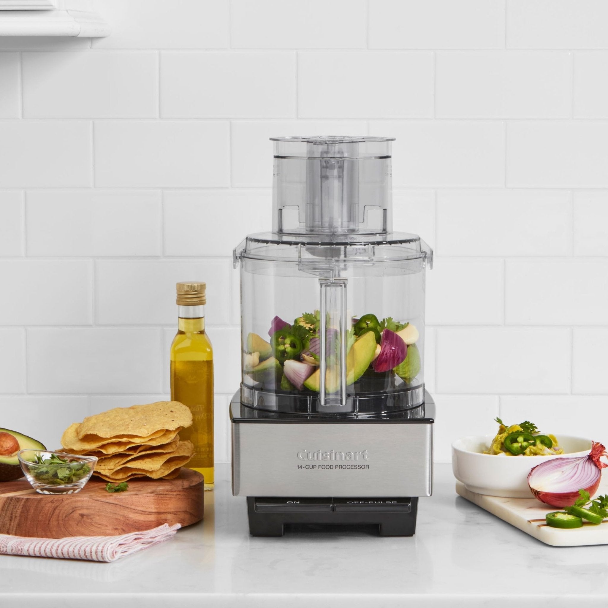 Cuisinart Food Processor, 14-Cup Vegetable Food Chopper for Mincing, Dicing, Shredding, Puree & Kneading Dough, 720-Watt Motor, Stainless Steel, DFP-14BCNY - My Kitchen Products