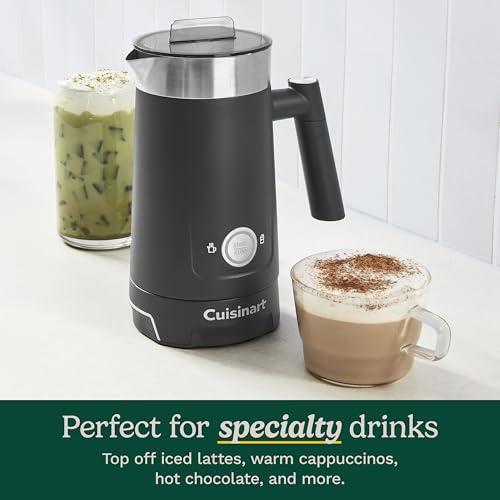 Cuisinart Hot and Cold Foam Milk Frother, Electric Frother for Coffee, Lattes, Cappuccinos, Macchiatos, Hot Chocolate and More, Stainless Steel Nonstick Milk Tank, Cool Touch Exterior, FR-16, Black - My Kitchen Products