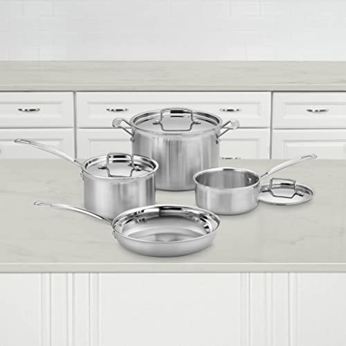 Cuisinart MCP-7NP1 Multiclad Pro Triple Ply 7-Piece Cookware Set Skillet - My Kitchen Products