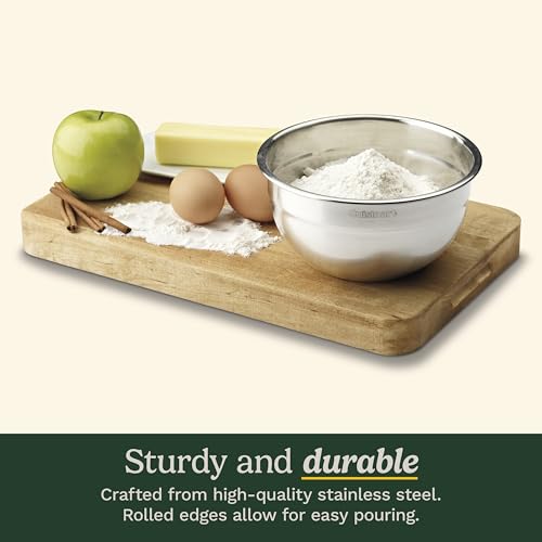 Cuisinart Mixing Bowl Set, Stainless Steel, 3‑Piece Nesting Bowls for Baking, Cooking & Food Prep, CTG-00-SMB - My Kitchen Products