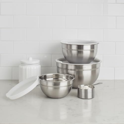Cuisinart Mixing Bowl Set, Stainless Steel, 3‑Piece Nesting Bowls for Baking, Cooking & Food Prep, CTG-00-SMB - My Kitchen Products