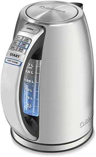 Cuisinart PerfecTemp 1.7-Liter Electric Kettle, Cordless Electric Tea Kettle, 1500W for Fast Heat-Up, 6 Preset Temperatures, 30-Minute Keep Warm, Stay Cool Nonslip Handle, CPK-17P1 - My Kitchen Products