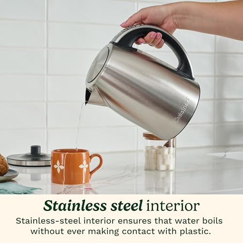 Cuisinart PerfecTemp 1.7-Liter Electric Kettle, Cordless Electric Tea Kettle, 1500W for Fast Heat-Up, 6 Preset Temperatures, 30-Minute Keep Warm, Stay Cool Nonslip Handle, CPK-17P1 - My Kitchen Products