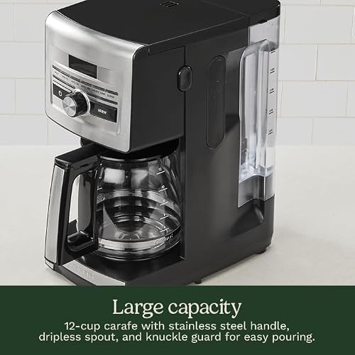 Cuisinart Personal Brew™ 12-Cup Coffee Maker, Automatic Coffee Machine, Programmable Coffee Maker for Home Brewing Convenience with Adjustable Brew Strength, Stainless Steel/Black, DCC-12 - My Kitchen Products