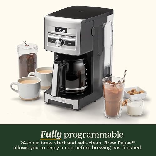 Cuisinart Personal Brew™ 12-Cup Coffee Maker, Automatic Coffee Machine, Programmable Coffee Maker for Home Brewing Convenience with Adjustable Brew Strength, Stainless Steel/Black, DCC-12 - My Kitchen Products