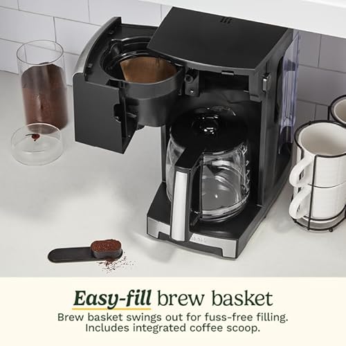 Cuisinart Personal Brew™ 12-Cup Coffee Maker, Automatic Coffee Machine, Programmable Coffee Maker for Home Brewing Convenience with Adjustable Brew Strength, Stainless Steel/Black, DCC-12 - My Kitchen Products