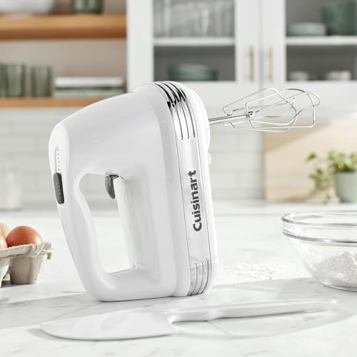 Cuisinart Power Advantage 5-Speed Hand Mixer, 220W-Motor Hand Blender Electric Mixer with 5 Speed Settings, Extra-Long Dishwasher-Safe Beaters, 60-Inch Swivel Cord, HM-50, White - My Kitchen Products
