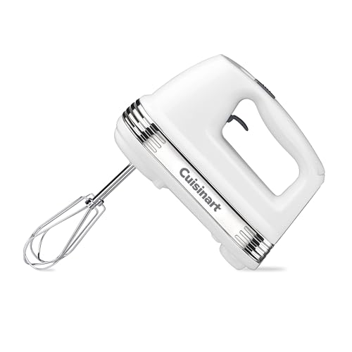 Cuisinart Power Advantage 5-Speed Hand Mixer, 220W-Motor Hand Blender Electric Mixer with 5 Speed Settings, Extra-Long Dishwasher-Safe Beaters, 60-Inch Swivel Cord, HM-50, White - My Kitchen Products