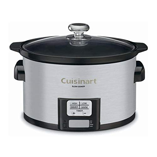 Cuisinart PSC-350 3-1/2-Quart Programmable Slow Cooker, Silver, 9-1/2 in H x 9.1 in W x 12.67 in L - My Kitchen Products