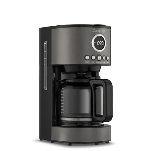 Cuisinart Stainless Steel 12-Cup Coffee Machine, Black Stainless Steel DCC-1220BKS - My Kitchen Products