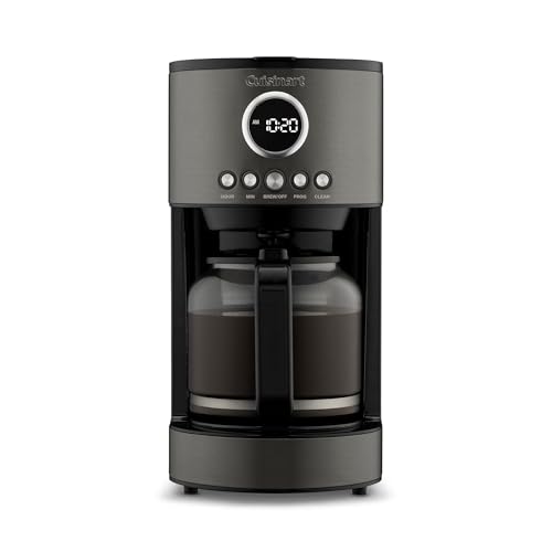 Cuisinart Stainless Steel 12-Cup Coffee Machine, Black Stainless Steel DCC-1220BKS - My Kitchen Products