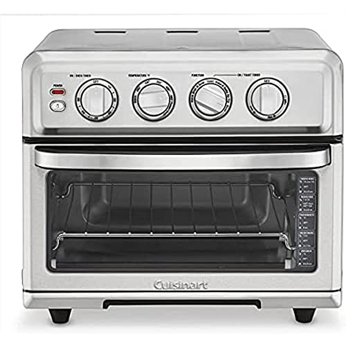 Cuisinart TOA-70 AirFryer Toaster Oven with Grill Stainless Steel Bundle with Deco Chef Pair of Red Heat Resistant Oven Mitt - My Kitchen Products