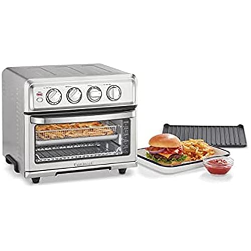 Cuisinart TOA-70 AirFryer Toaster Oven with Grill Stainless Steel Bundle with Deco Chef Pair of Red Heat Resistant Oven Mitt - My Kitchen Products