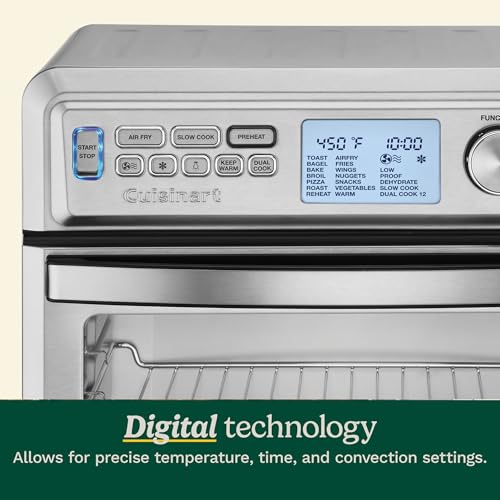 Cuisinart TOA-95C Digital AirFryer Toaster Oven, 0.95-cubic feet, Premium 1800-Watt Oven with Digital Display & Controls, XL Capacity, Intuitive Programming & Adjustable Temperature, Stainless Steel - My Kitchen Products