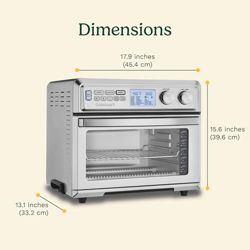 Cuisinart TOA-95C Digital AirFryer Toaster Oven, 0.95-cubic feet, Premium 1800-Watt Oven with Digital Display & Controls, XL Capacity, Intuitive Programming & Adjustable Temperature, Stainless Steel - My Kitchen Products