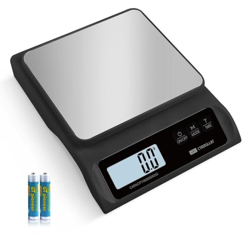 CYBERGIANT 13lb/0.1g Precision Digital Food Scale - Food Scale & Kitchen Scale for Meal Prep and Kitchen Baking - Espresso Coffee Scale, Gram Scale, Stainless Steel Platform & LCD Display - Black - My Kitchen Products