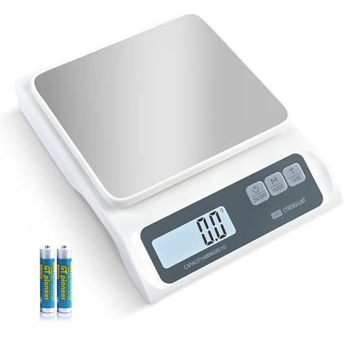 CYBERGIANT 13lb/0.1g Precision Digital Food Scale - Meal Prep Kitchen Baking & Espresso Coffee - Gram Scale with Stainless Steel Platform & LCD Display - My Kitchen Products