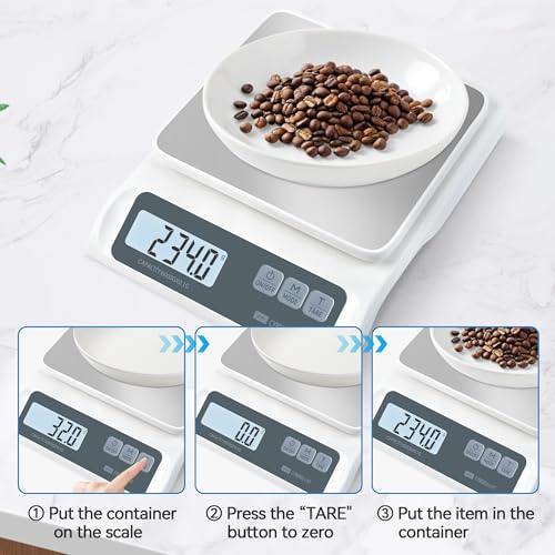 CYBERGIANT 13lb/0.1g Precision Digital Food Scale - Meal Prep Kitchen Baking & Espresso Coffee - Gram Scale with Stainless Steel Platform & LCD Display - My Kitchen Products