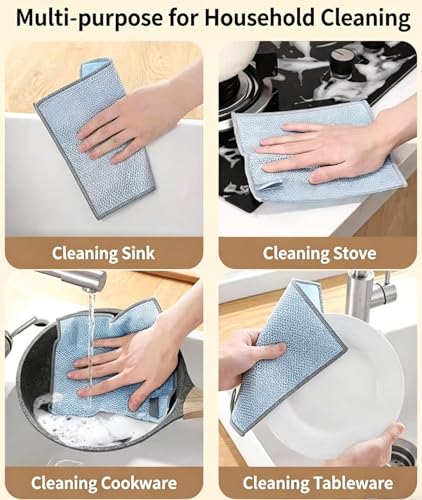 DaChihSheng Silverware Organizer Includes a Dish Cloth, 360° Rotating Utensil Holder with Lid - 7 Slot Fork and Spoon Organizer for Kitchen Counter, Kitchen Caddy with Drainage(White) - My Kitchen Products