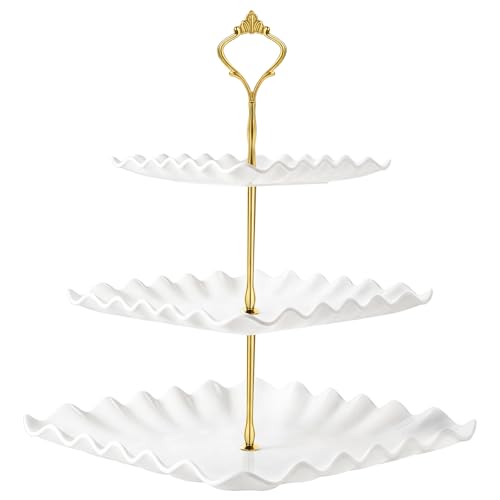 DAFURIET Dessert Cupcake Stand, 3 Tier Cup Cake Holder Tower for Tea