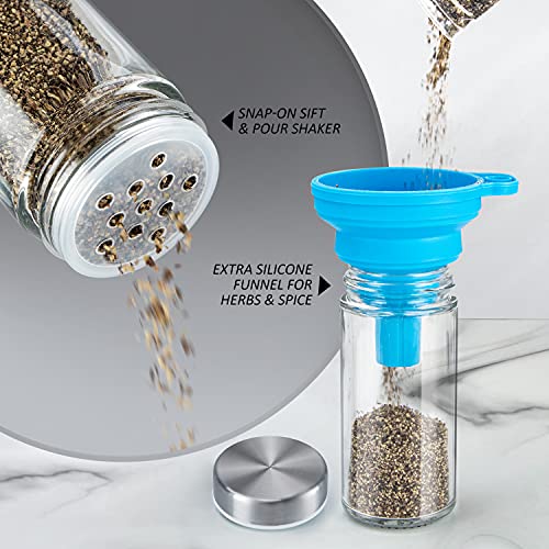 dasaka Rotating Spice Rack Organizer with Jars(20Pcs), Seasoning Organizer for Cabinet, Kitchen Spice Racks for Countertop, Revolving Stainless Steel Spice Organizer - My Kitchen Products
