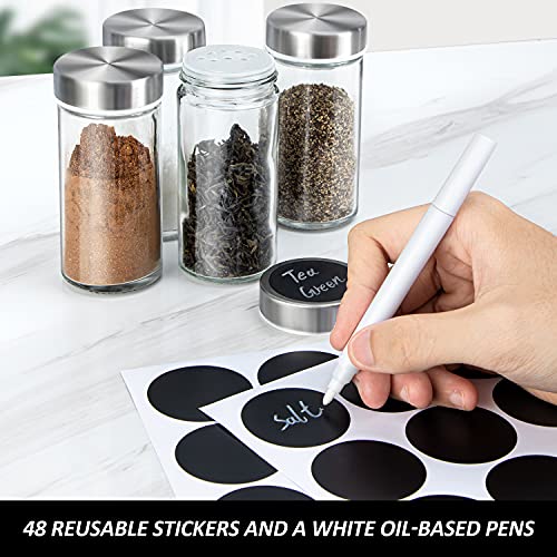 dasaka Rotating Spice Rack Organizer with Jars(20Pcs), Seasoning Organizer for Cabinet, Kitchen Spice Racks for Countertop, Revolving Stainless Steel Spice Organizer - My Kitchen Products