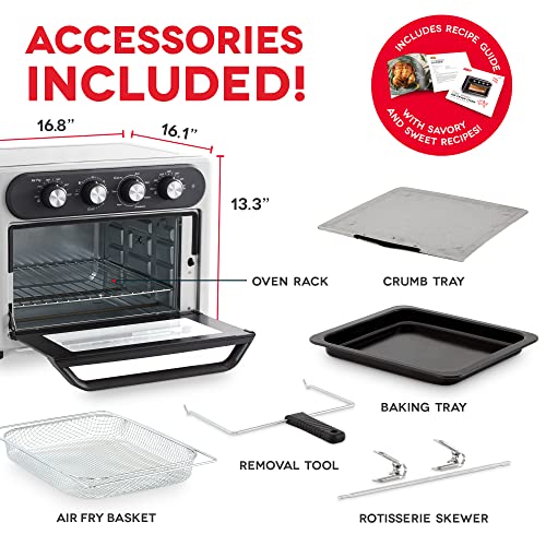 Dash Chef Series Air Fryer Oven - Convection Toaster Cooker & Electric Fry Oven - Has AirCrisp® Technology & Versatile Cooking Functions - 7-in-1 Convection - Stainless Steel - My Kitchen Products