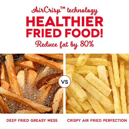Dash Compact Air Fryer - Healthy Cooking with Auto Shut-Off Feature, Adjustable Temperature Control & Nonstick Fry Basket - Has AirCrisp® Technology - 2 Quart - Cool Grey - My Kitchen Products