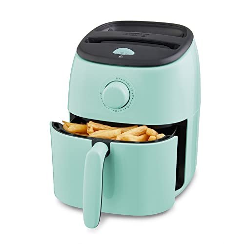 Dash Tasti-Crisp™ Air Fryer - AirCrisp® Technology - Compact Design with Adjustable Temperature Control - Nonstick Fry Basket & Auto Shut-Off Feature - 2.6 Quarts - Aqua - My Kitchen Products