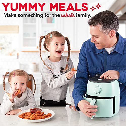 Dash Tasti-Crisp™ Air Fryer - AirCrisp® Technology - Compact Design with Adjustable Temperature Control - Nonstick Fry Basket & Auto Shut-Off Feature - 2.6 Quarts - Aqua - My Kitchen Products