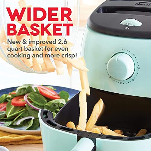 Dash Tasti-Crisp™ Air Fryer - AirCrisp® Technology - Compact Design with Adjustable Temperature Control - Nonstick Fry Basket & Auto Shut-Off Feature - 2.6 Quarts - Aqua - My Kitchen Products