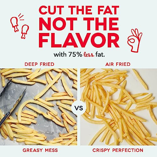 Dash Tasti-Crisp™ Air Fryer - AirCrisp® Technology - Compact Design with Adjustable Temperature Control - Nonstick Fry Basket & Auto Shut-Off Feature - 2.6 Quarts - Black - My Kitchen Products