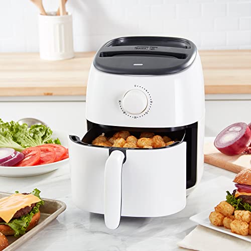 Dash Tasti-Crisp Express Air Fryer - Mini Air Fryer For Crispy Snacks, Frozen Foods and Oil-Free Cooking - Nonstick Basket - White, 2.6-Quart - My Kitchen Products