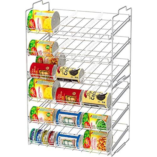 Deco Brothers Stackable Can Rack Organizer for Kitchen and Pantry, Holds Upto 36 Cans, Chrome Finish - My Kitchen Products