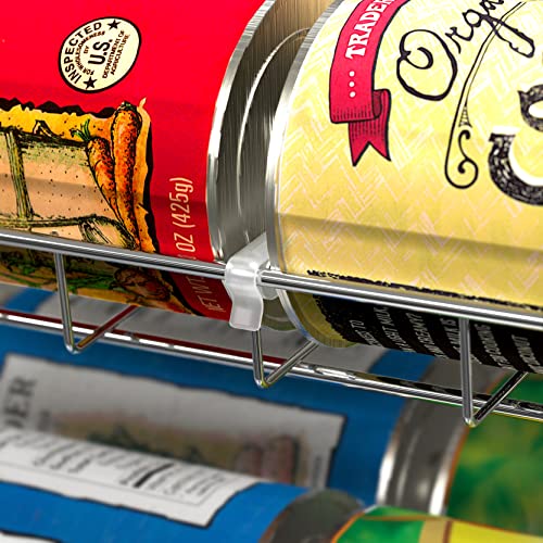 Deco Brothers Stackable Can Rack Organizer for Kitchen and Pantry, Holds Upto 36 Cans, Chrome Finish - My Kitchen Products