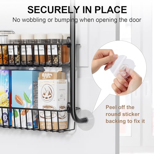 Delamu Over the Door Pantry Organizer, 6-Tier Metal Pantry Door Organization and Storage, Hanging Kitchen Basket Spice Rack Seasoning Shelves, Cabinet Door Organizer for Easy Install,D5xW18xH50inch - My Kitchen Products