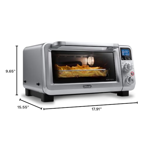 De'Longhi Digital Air Fry Convection Toaster Oven 14L Stainless Steel, Air Fry Oven, 9-in-1, Grills, Broils, Bakes, Roasts, Reheats, Keep Warm, Non-Stick, Scratch-Resistant Interior, 1800-Watts - My Kitchen Products
