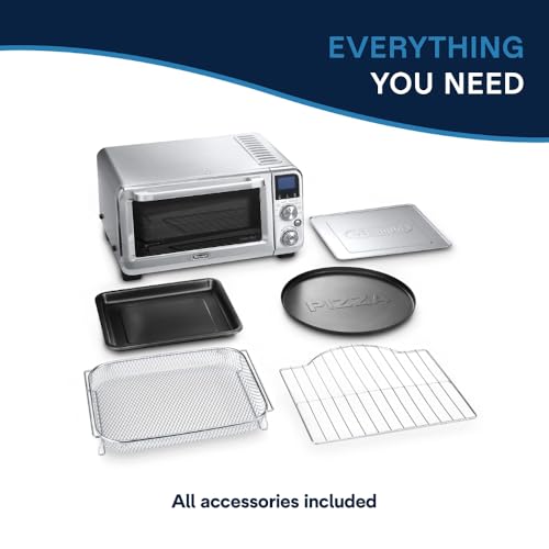 De'Longhi Digital Air Fry Convection Toaster Oven 14L Stainless Steel, Air Fry Oven, 9-in-1, Grills, Broils, Bakes, Roasts, Reheats, Keep Warm, Non-Stick, Scratch-Resistant Interior, 1800-Watts - My Kitchen Products