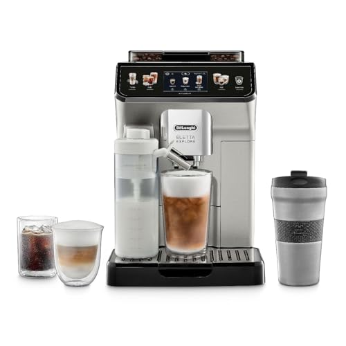 De'Longhi Eletta Explore Espresso Machine with Cold Brew, Hot & Cold Milk Frother - 50+ Recipes, Built in Grinder, Smartphone Compatible with Bean Adapt Technology for Ideal Extraction, 3.8 Pounds - My Kitchen Products