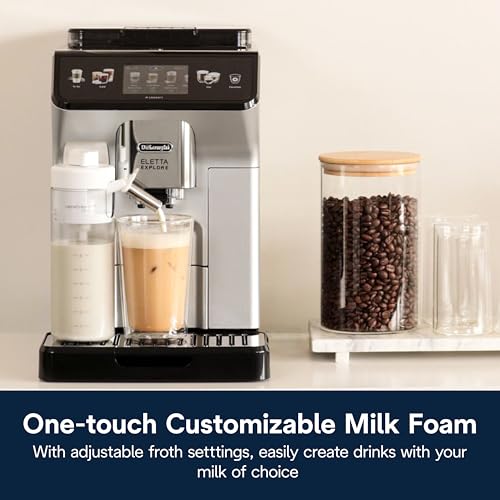 De'Longhi Eletta Explore Espresso Machine with Cold Brew, Hot & Cold Milk Frother - 50+ Recipes, Built in Grinder, Smartphone Compatible with Bean Adapt Technology for Ideal Extraction, 3.8 Pounds - My Kitchen Products