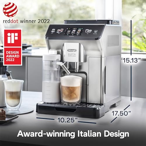 De'Longhi Eletta Explore Espresso Machine with Cold Brew, Hot & Cold Milk Frother - 50+ Recipes, Built in Grinder, Smartphone Compatible with Bean Adapt Technology for Ideal Extraction, 3.8 Pounds - My Kitchen Products